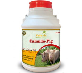 VETMIDO Calmido Pig – Calcium Supplement for Pig, Swine, Piglets & Piggery – 5 LTR