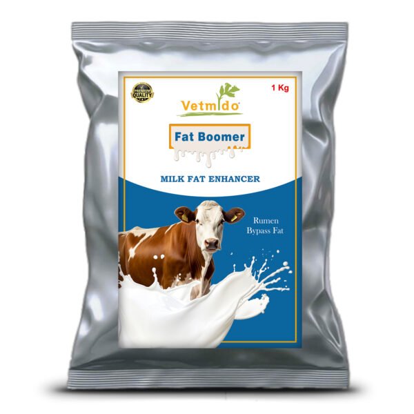 VETMIDO Fat Boomer - Rumen Bypass Fat, Energy & Milk Booster Supplement for Cattle, Cows, Buffalo and Farm Animals