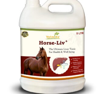 VETMIDO Horse Liv Plus – Liver Tonic Supplement For All Classes of Horses – 5 LTR