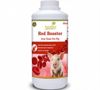 VETMIDO Red Booster – Iron Tonic Supplement for Pigs, Swine, Piglets & Piggery – 500 ML
