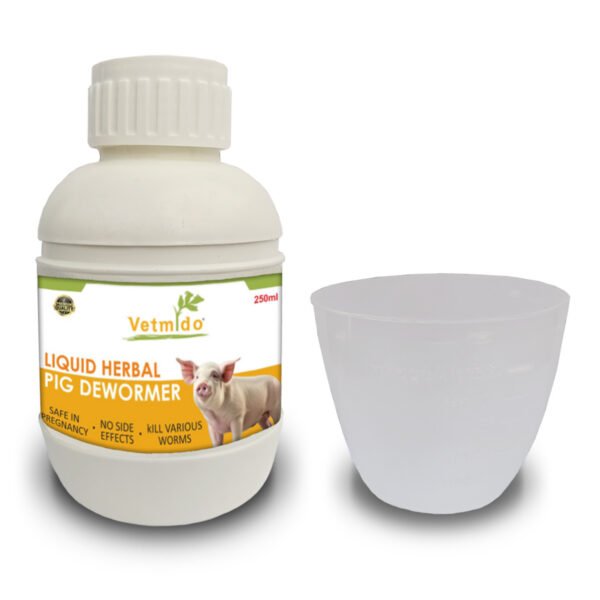 VETMIDO Liquid Herbal Dewormer for Pig, Swine, Piglets & Piggery - 250 ML - Image 2
