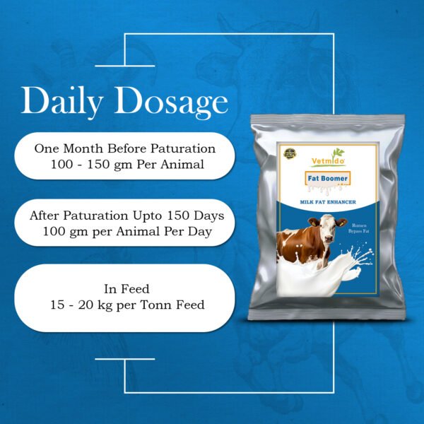 VETMIDO Fat Boomer - Rumen Bypass Fat, Energy & Milk Booster Supplement for Cattle, Cows, Buffalo and Farm Animals - Image 4