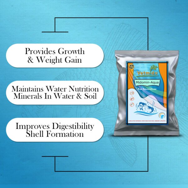 VETMIDO Midomin-Aqua - Chelated Mineral Mixture Powder Supplement Growth Booster for Fish, Shrimp, Prawn and Aquatic Animals - Image 5