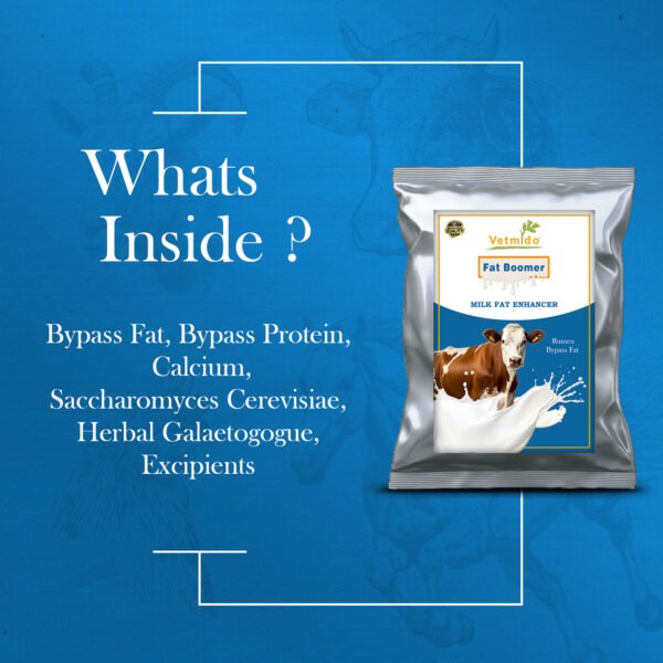 VETMIDO Fat Boomer - Rumen Bypass Fat, Energy & Milk Booster Supplement for Cattle, Cows, Buffalo and Farm Animals - Image 6