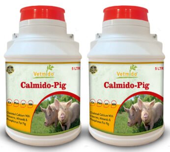 VETMIDO Calmido Pig – Calcium Supplement for Pig, Swine, Piglets & Piggery (5Ltr x 2) Combo – Pack of 2