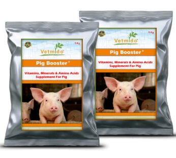 VETMIDO Pig Booster Plus – Growth Booster with Vitamins, Minerals & Amino Acids Supplement For Pigs, Swine, Piglets & Piggery (5kg x 2) Combo – Pack of 2