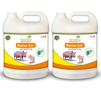 VETMIDO Swine Liv Plus – Liver Tonic Supplement, Appetite Booster for Swine, Pigs, Piglets & Piggery (5Ltr x 2) Combo – Pack of 2